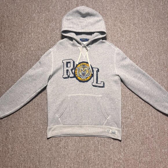 Ralph Lauren Polo Tiger Hoodie 2021 Grey Pullover Hoodie Medium - Picture 3 of 11